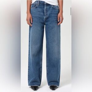 Agolde women’s low slung baggy Blue Jeans